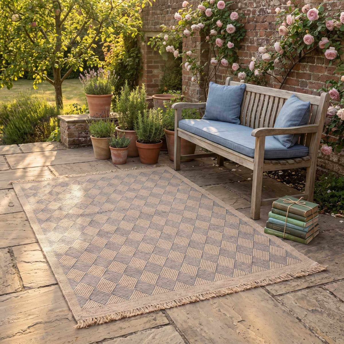 Nature Outdoor Rug Blue 5300B | The Rugs