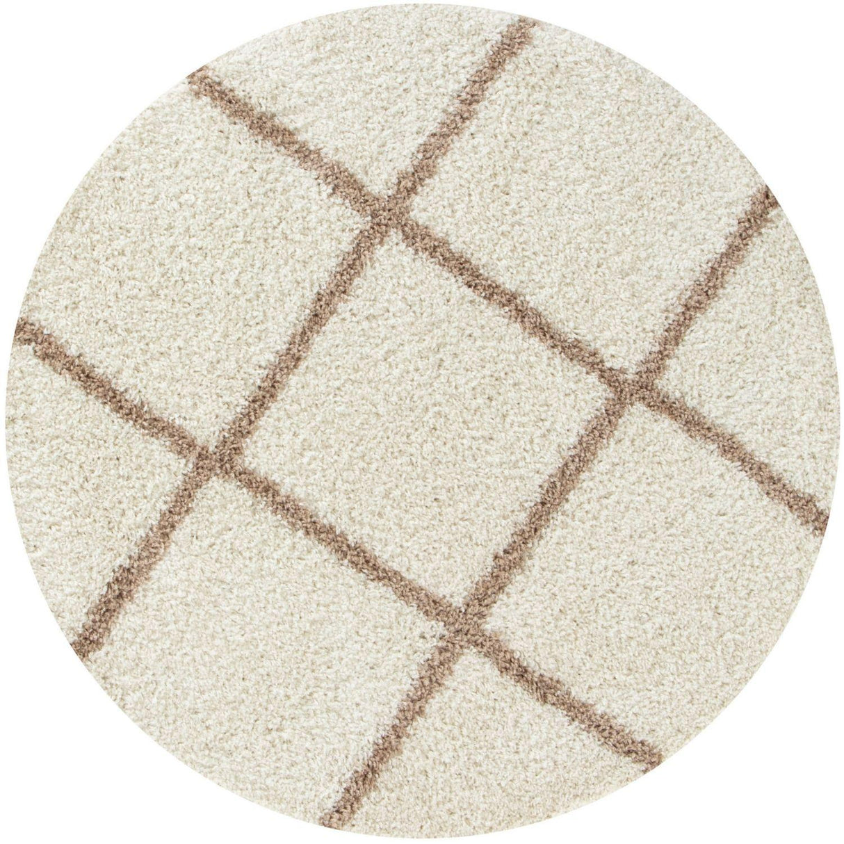 Moroccan Ivory Shaggy Rug 530 by The Rugs