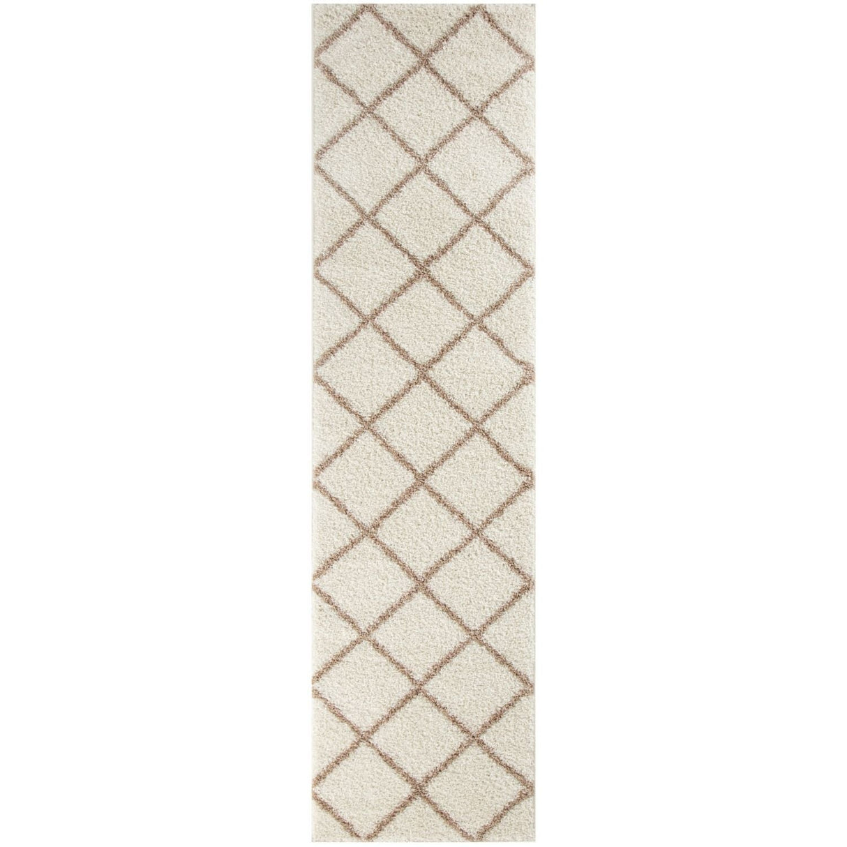 Moroccan Ivory Shaggy Rug 530 by The Rugs