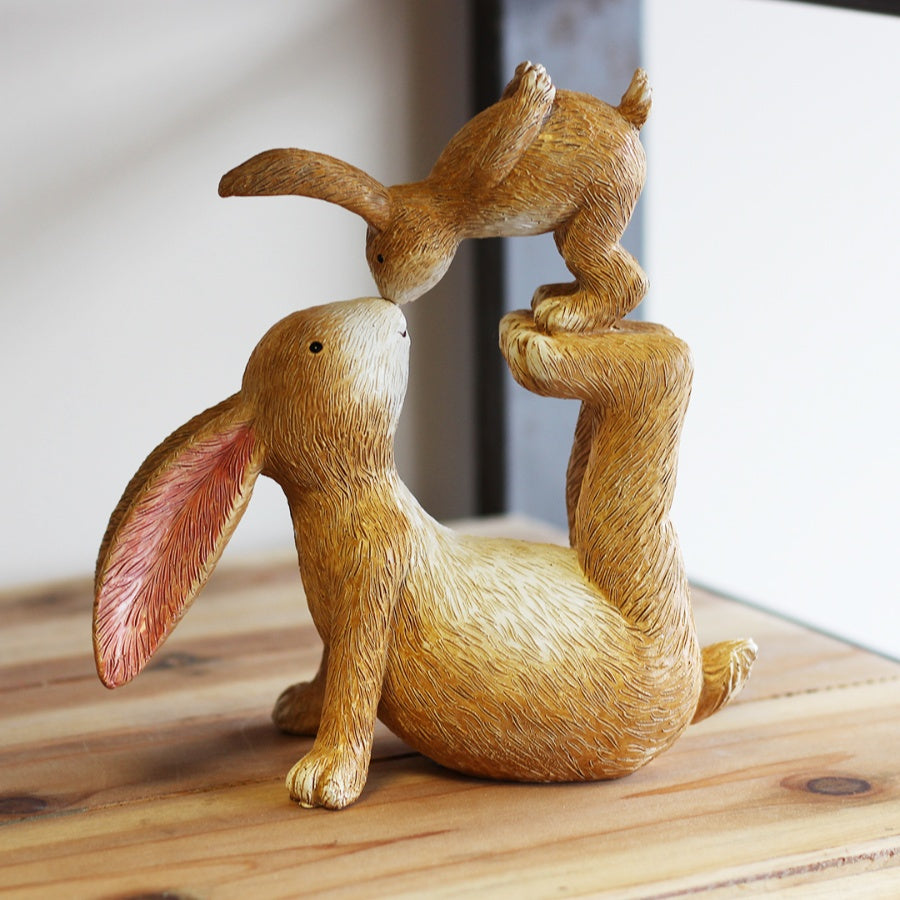 Blush & Bale Kissing Bunnies - 18cm x 17.5cm x 8.5cm