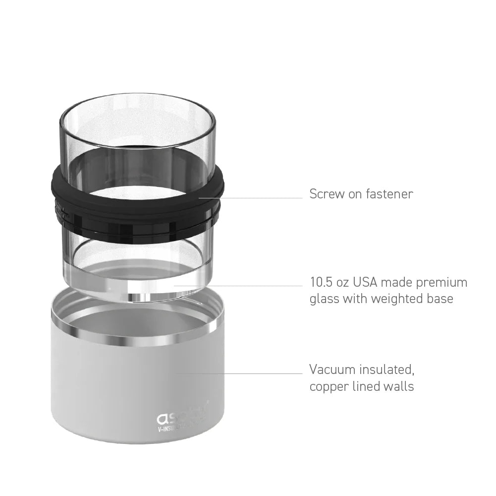 Asobu Whiskey Insulated Sleeve, 311 ml, White