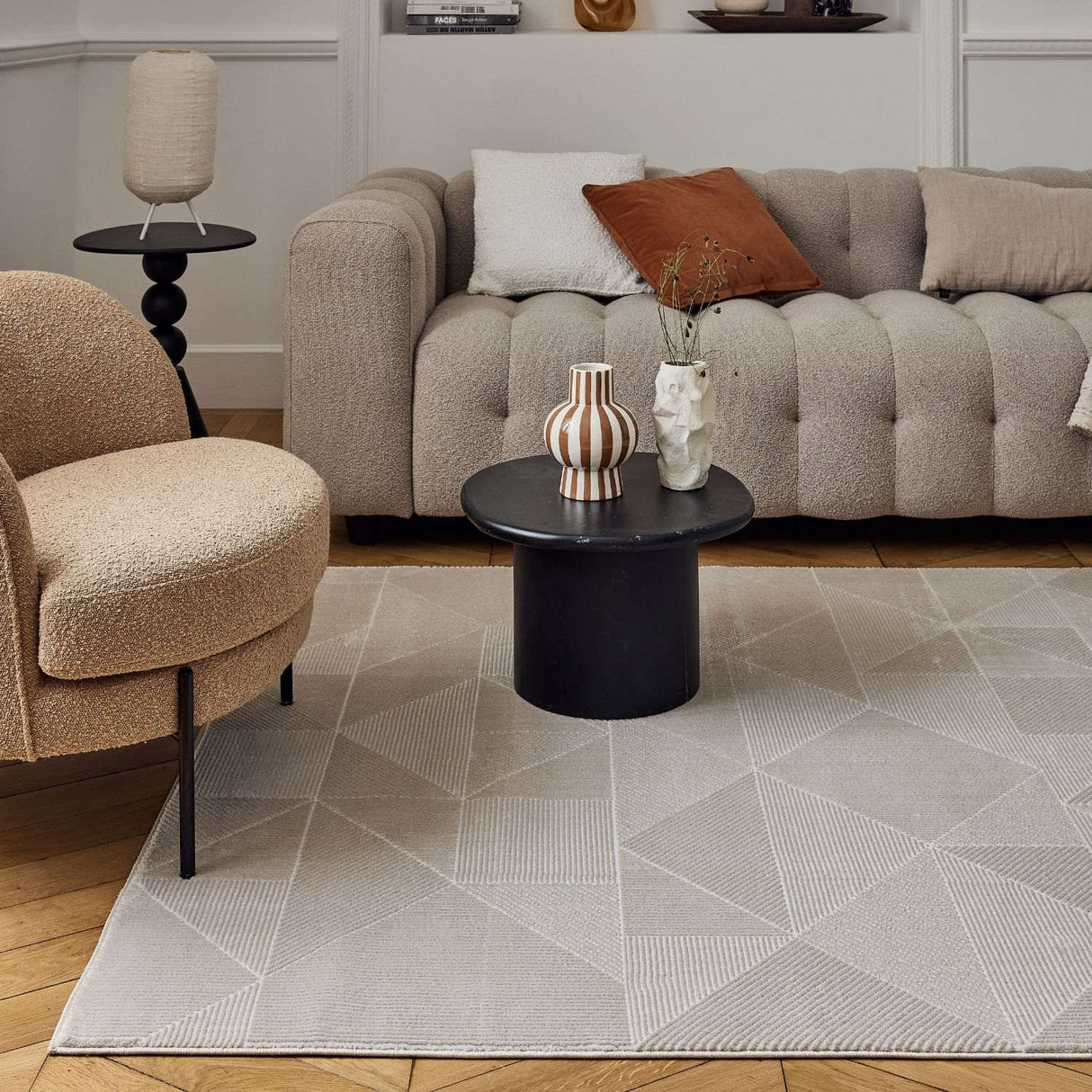 Carmel Beige Rug Abstract 6000 by The Rugs