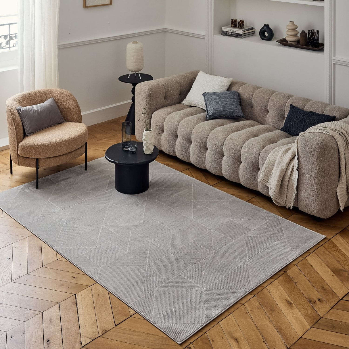 Carmel Grey Rug Abstract 6000 by The Rugs