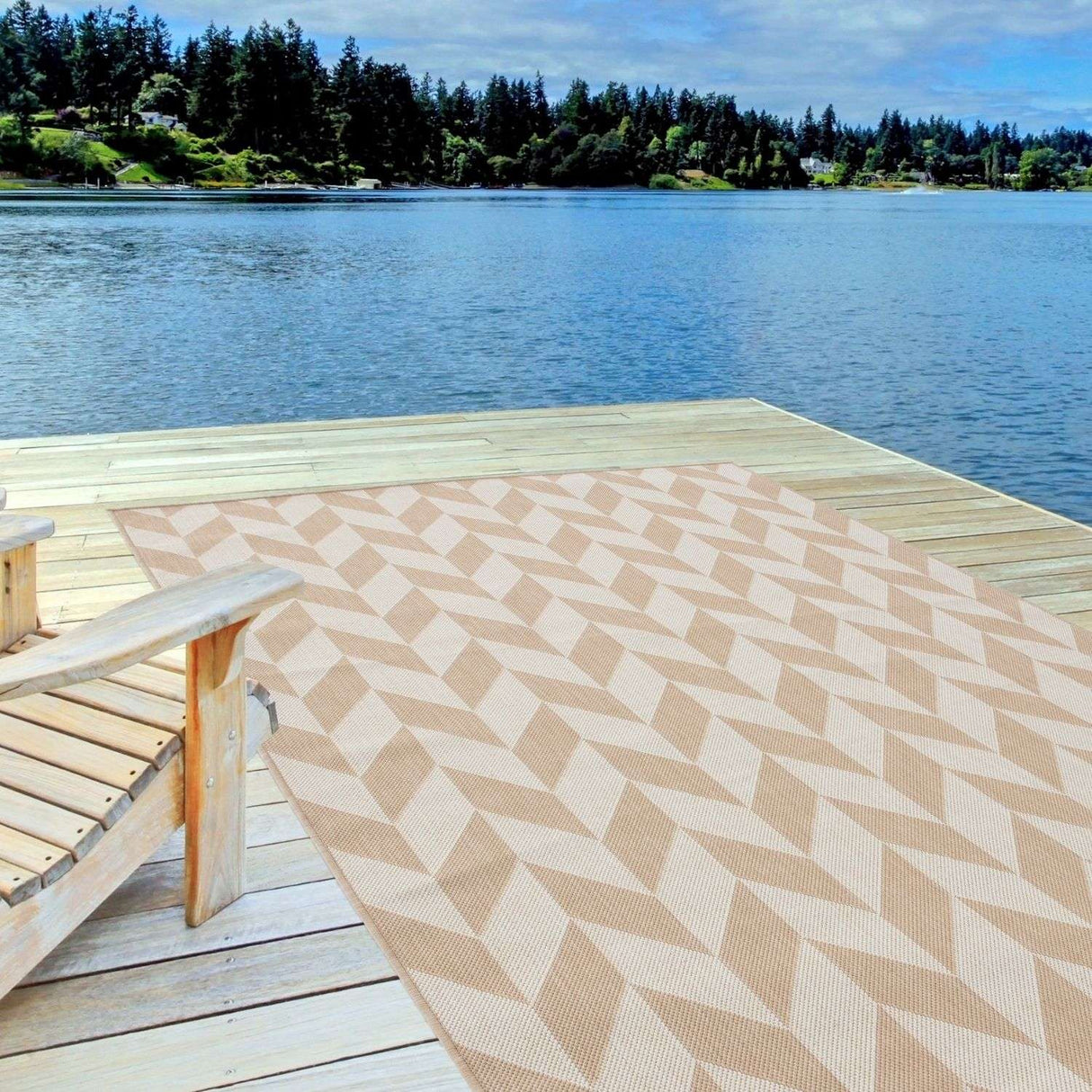 Ecology Outdoor Rug Beige 600BE by The Rugs
