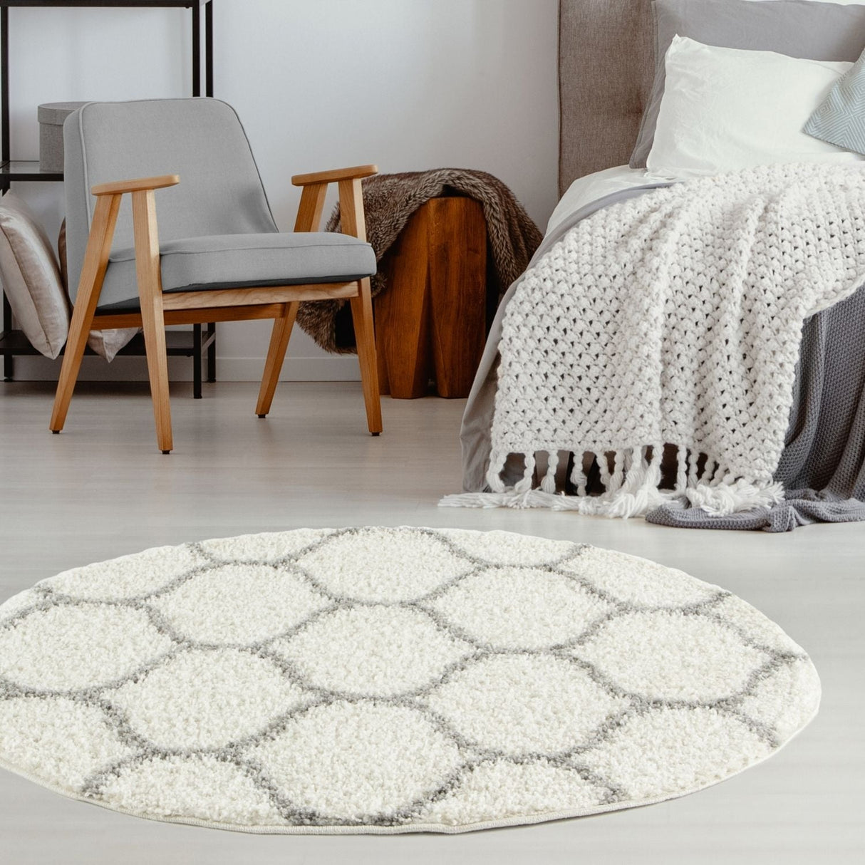 The Rugs - Moroccan Ivory Shaggy Rug | 600