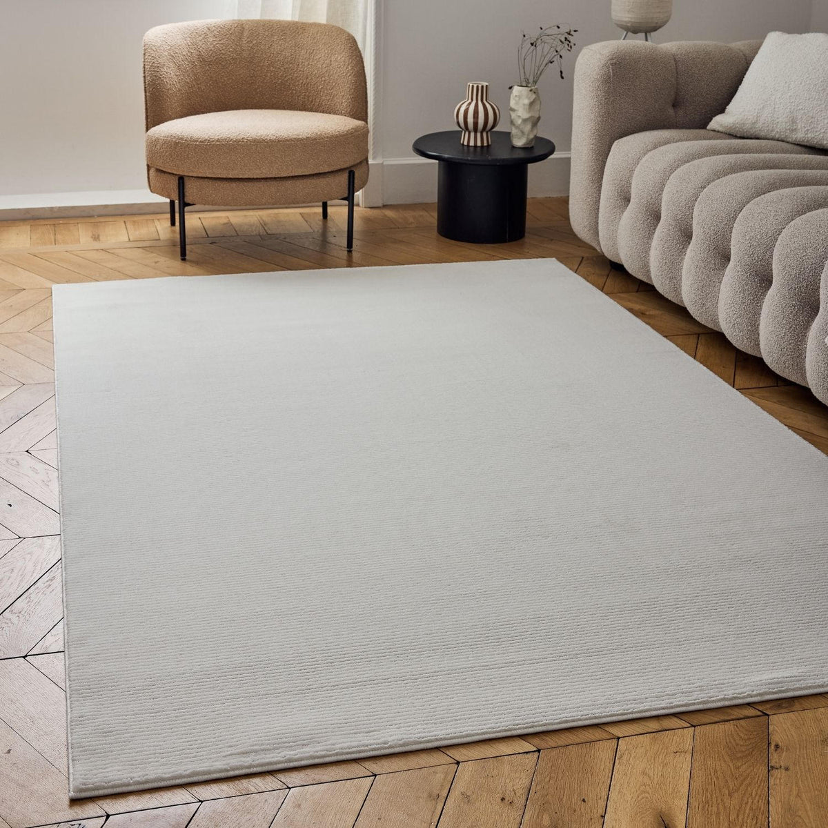 The Rugs Carmel Cream Striped Rug 6010