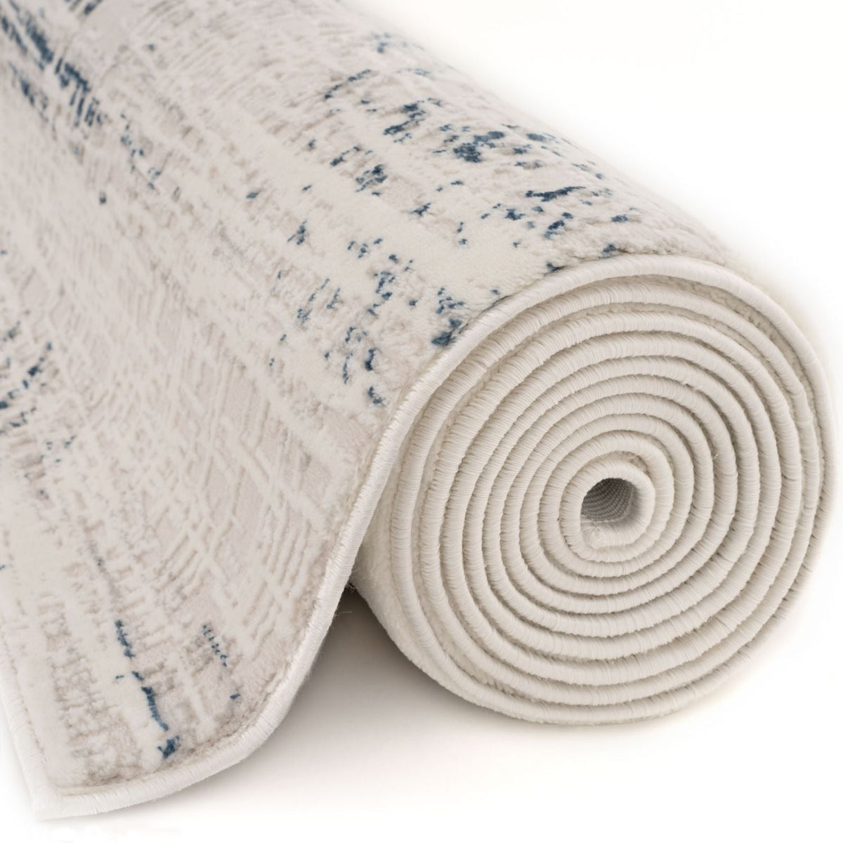 The Rugs Carmel Cream‑Blue Abstract Rug 6030