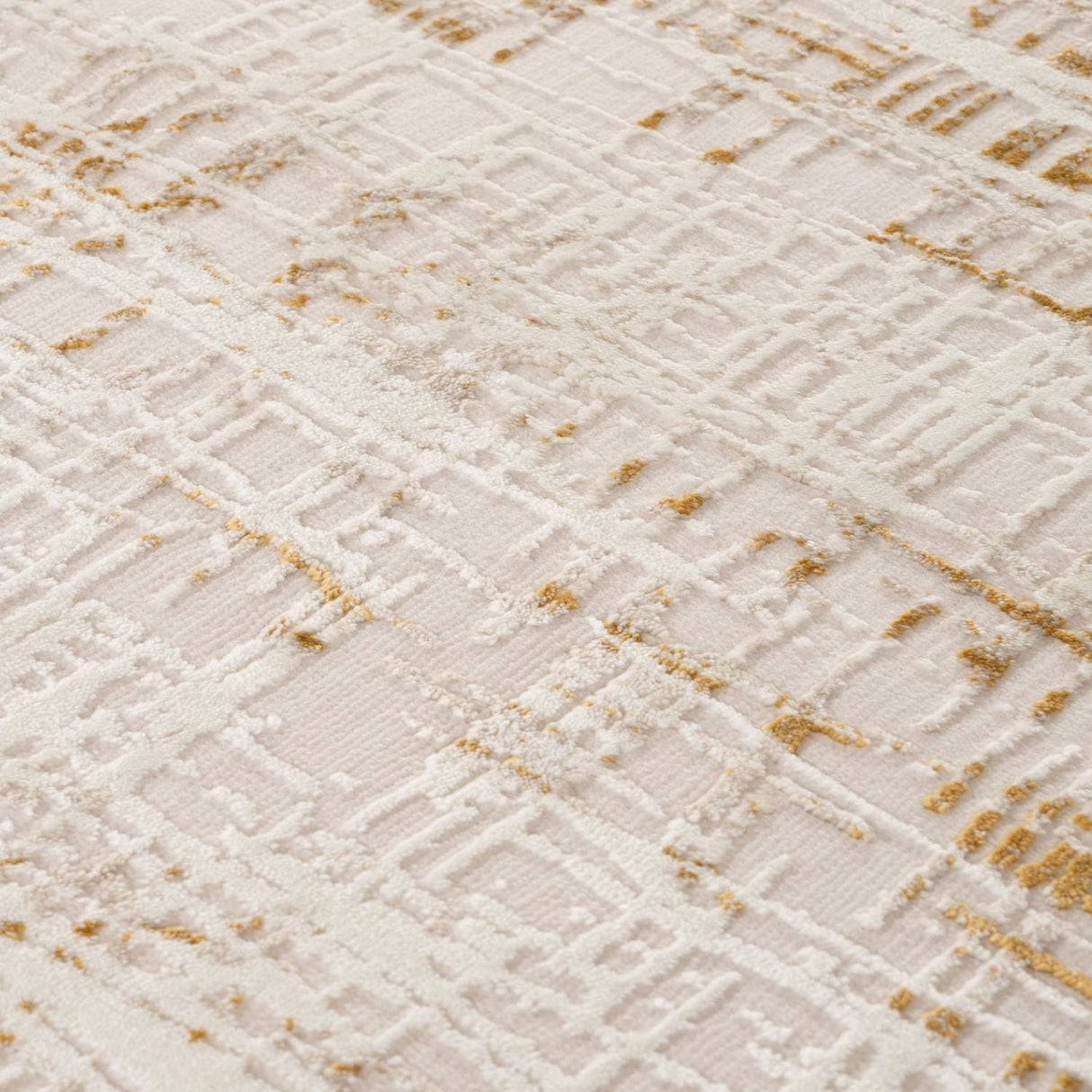 Carmel Cream‑Gold Abstract Rug 6030 by The Rugs