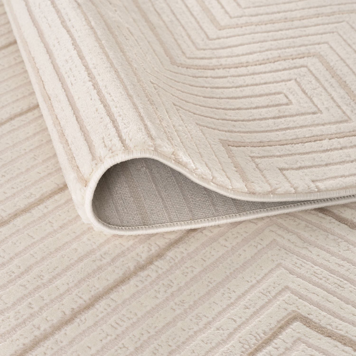 Carmel Cream-Beige Geometric Rug 6040 | The Rugs