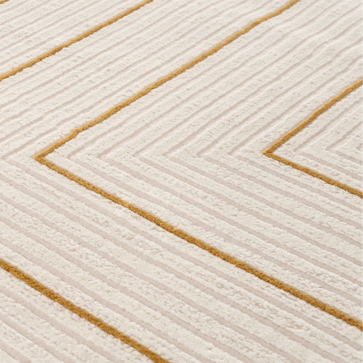 Carmel Cream-Gold Geometric Rug 6040 | The Rugs