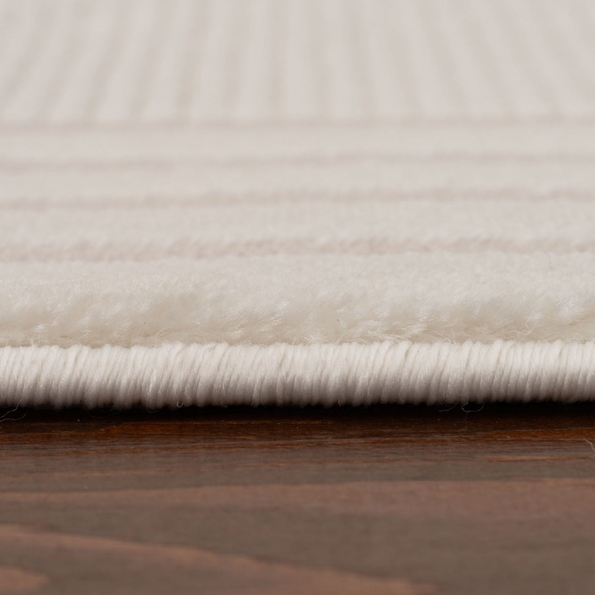 Carmel Cream Bordered Rug | 6060 - Plush 10mm pile