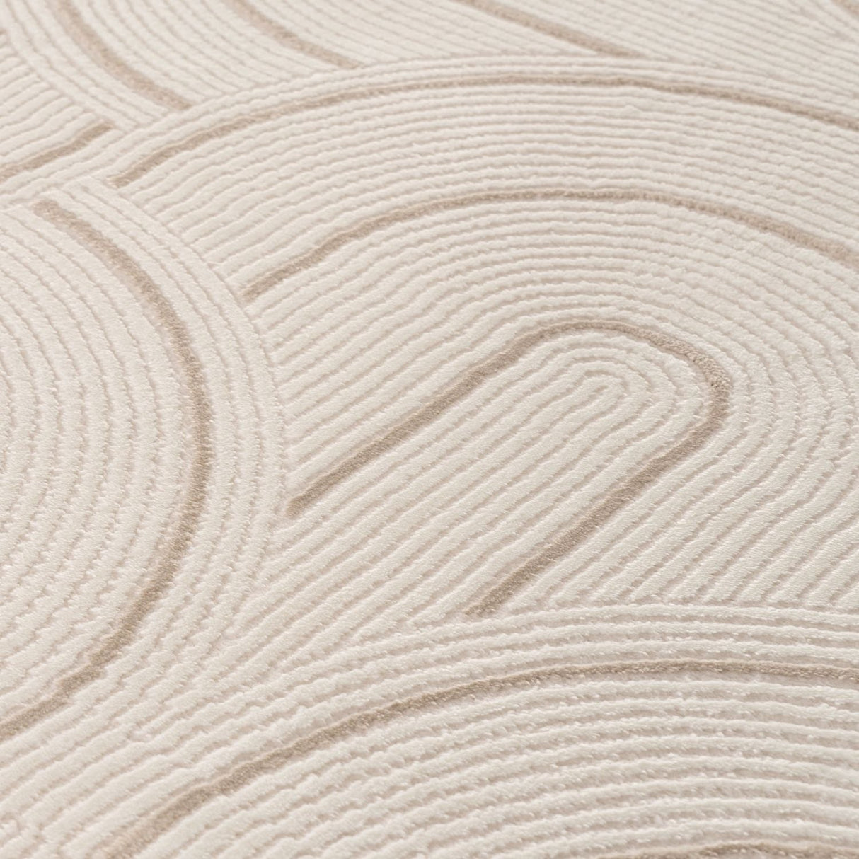 The Rugs Carmel Cream-Beige Geometric Rug 6070