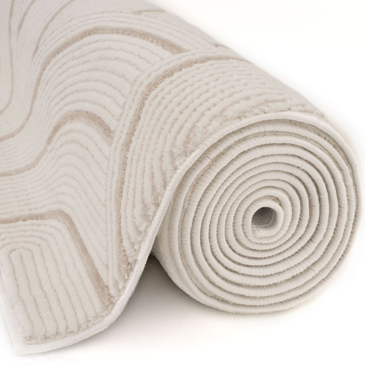 The Rugs Carmel Cream-Beige Geometric Rug 6070