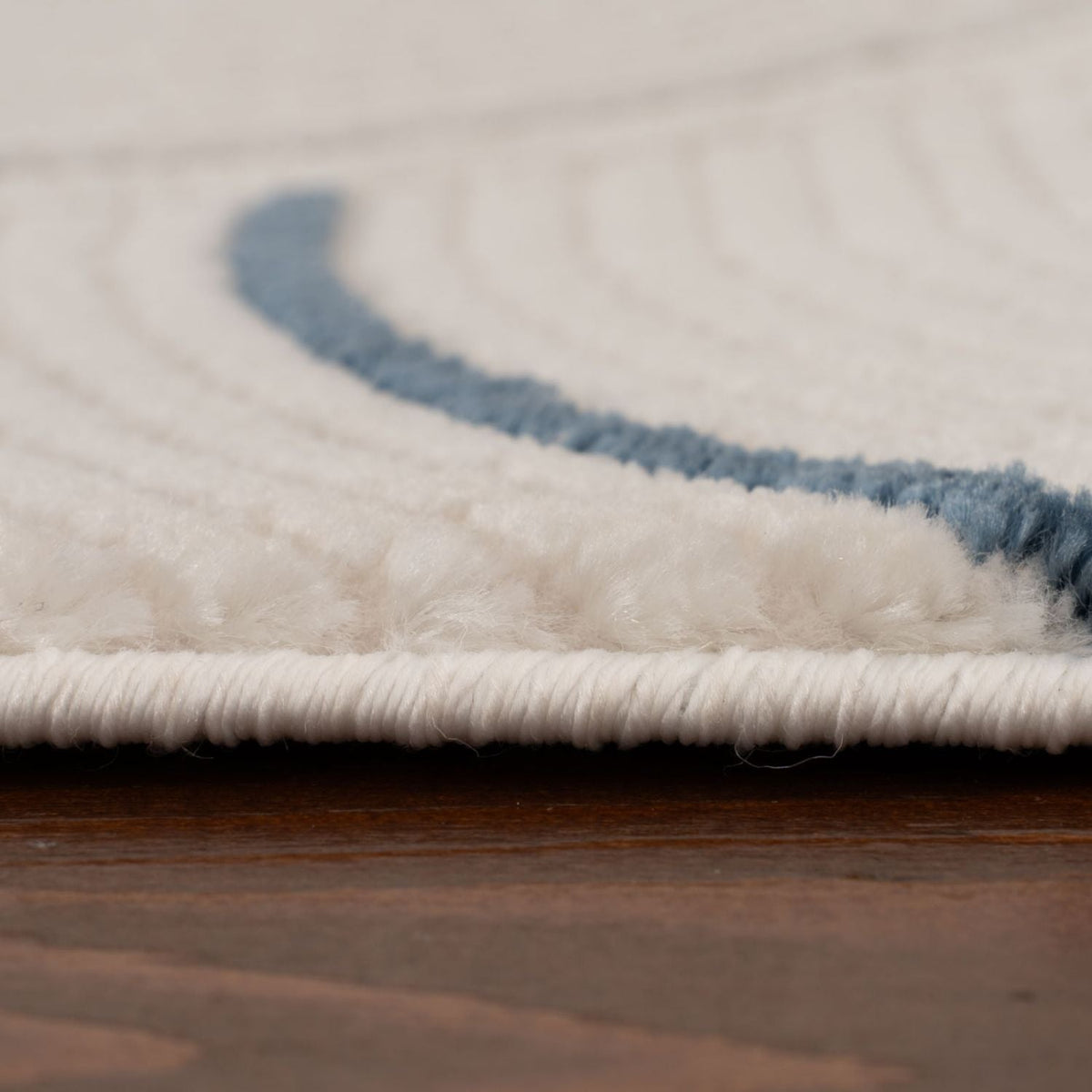 Carmel Cream‑Blue Geometric Indoor Floor Rug 6070 | The Rugs
