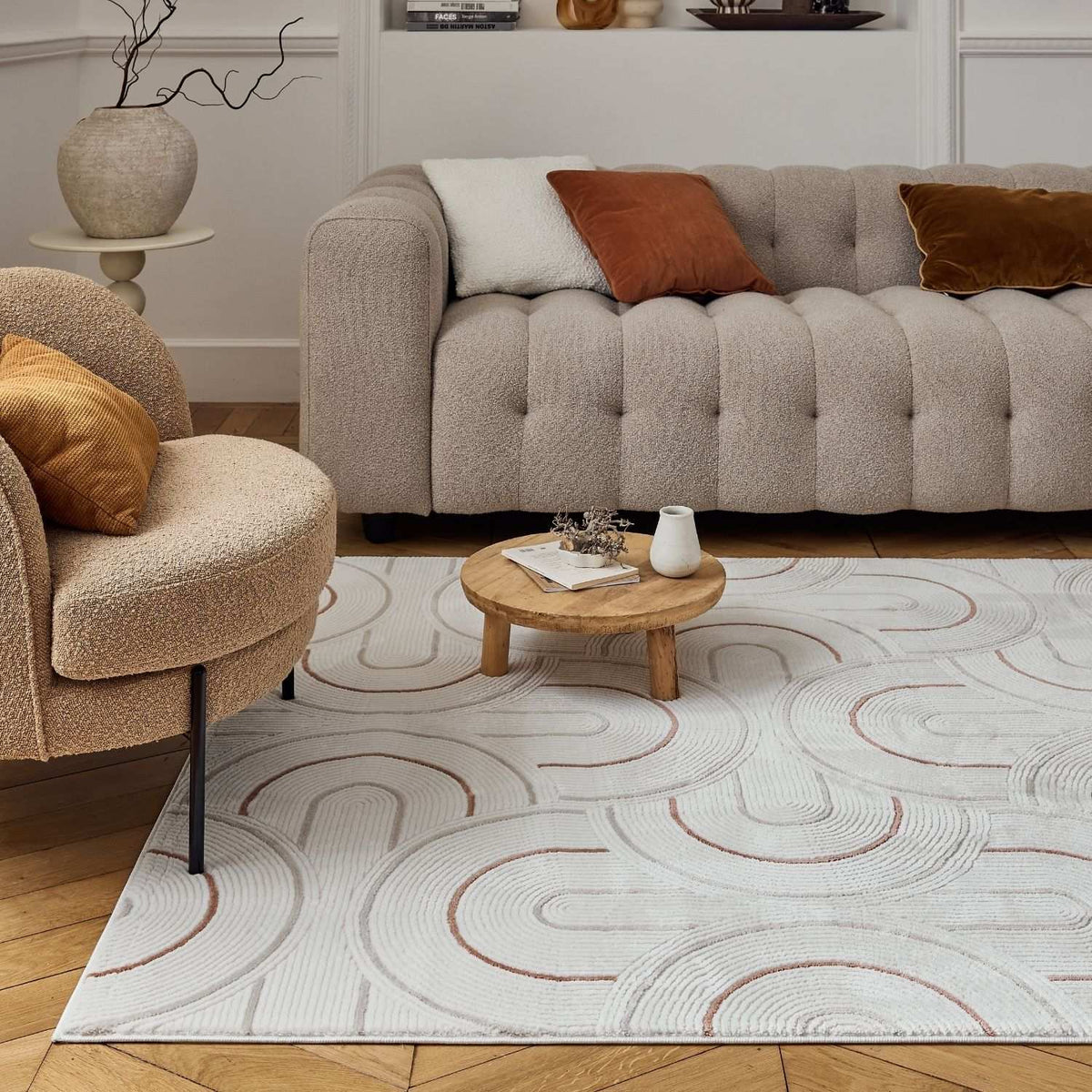 The Rugs Carmel Cream-Terra Geometric Rug 6070