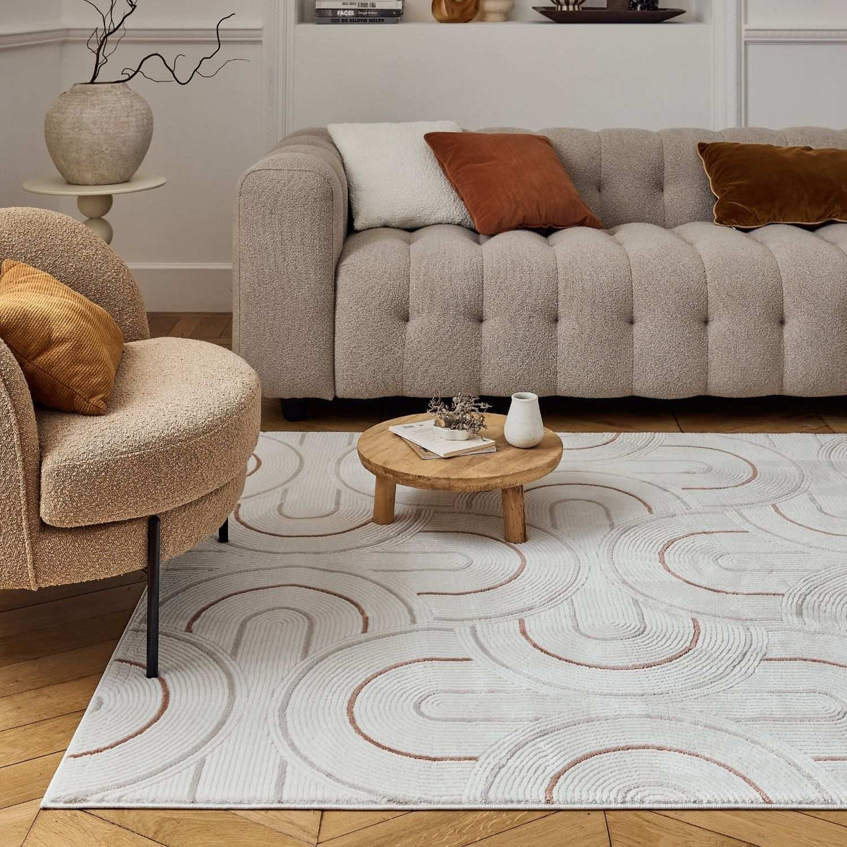 The Rugs Carmel Cream-Terra Geometric Rug 6070