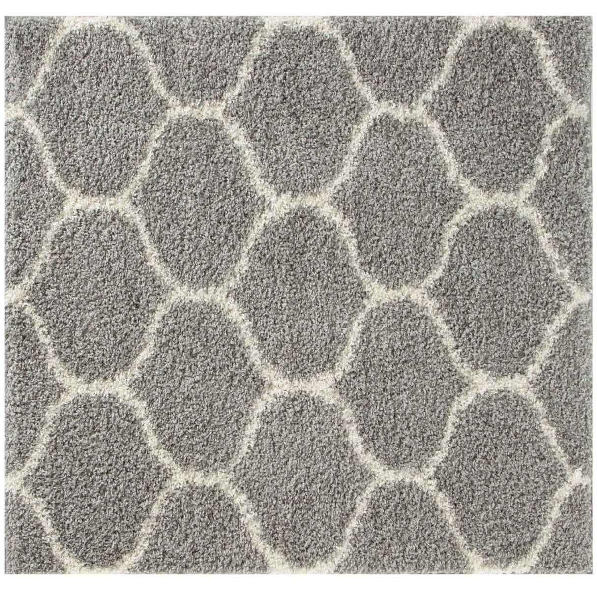 Moroccan Grey Shaggy Rug 610 by The Rugs