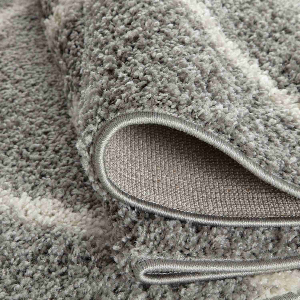 Moroccan Grey Shaggy Rug 610 by The Rugs