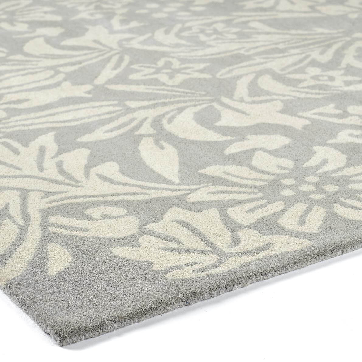 Heritage Lavender Floral Wool Rug by The Rugs