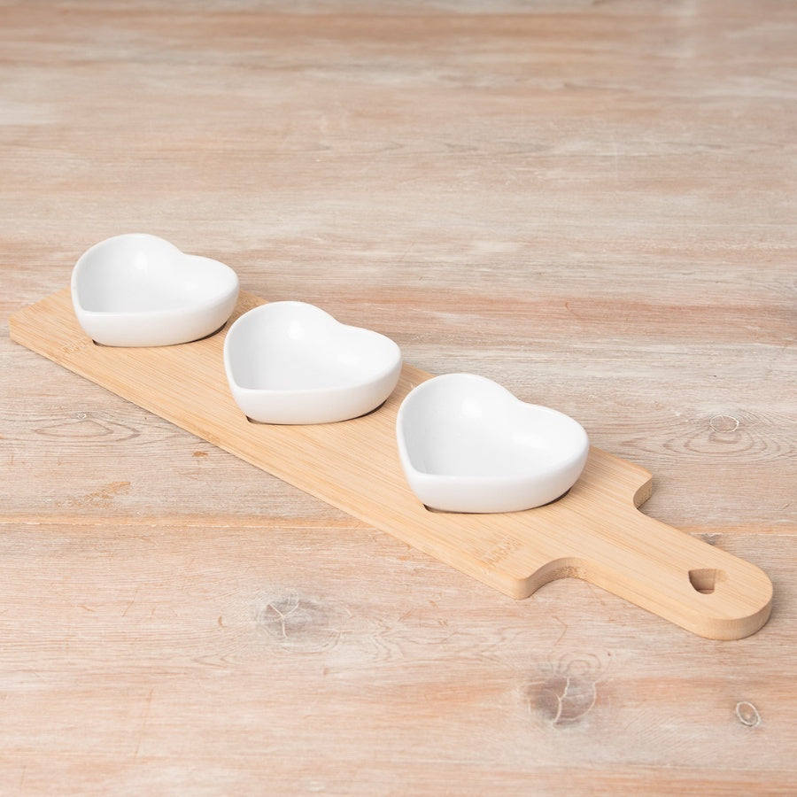 Blush & Bale 3 Heart Dish Serving Tray - 37.5cm