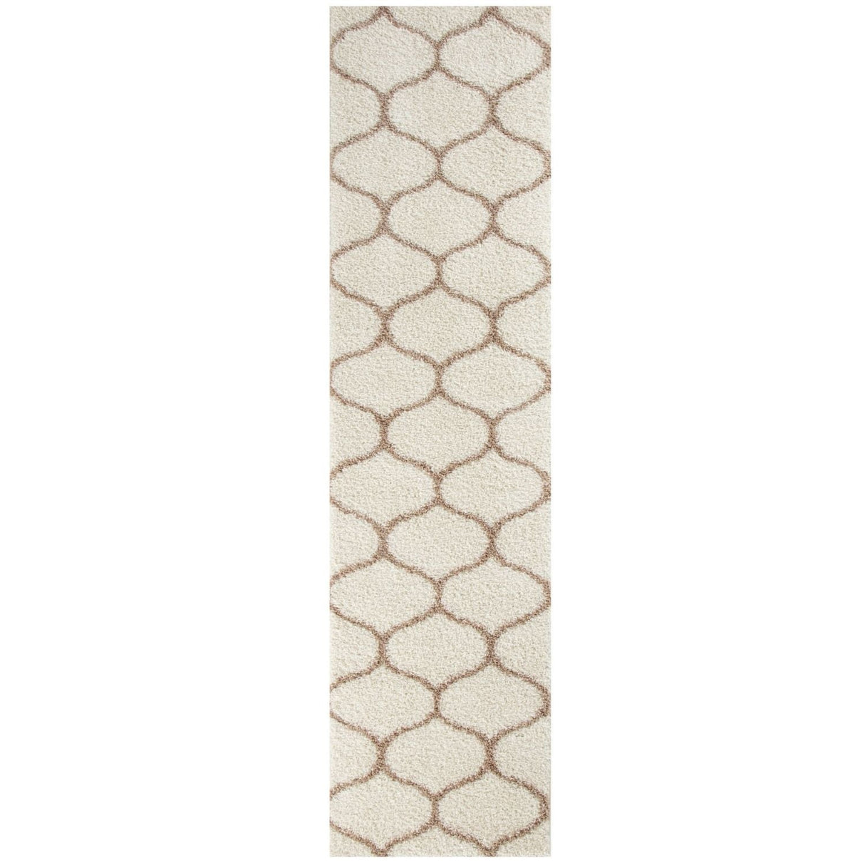 Moroccan Ivory Shaggy Rug 630 by The Rugs