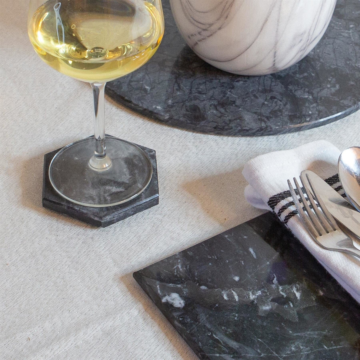 Rinkit Rectangle Marble Placemats Pack of Six - 30cm x 20cm