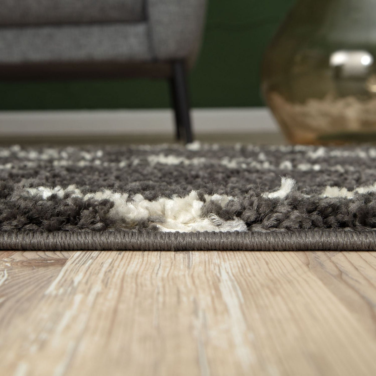 The Rugs - Moroccan Dark Grey Shaggy Rug | 640