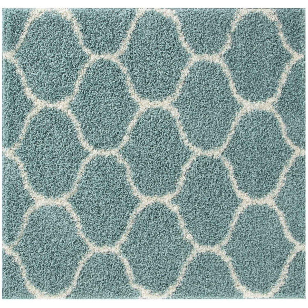 The Rugs Moroccan Duck Egg Blue Shaggy Rug 650
