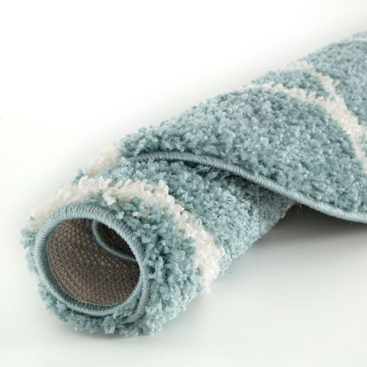 The Rugs Moroccan Duck Egg Blue Shaggy Rug 650