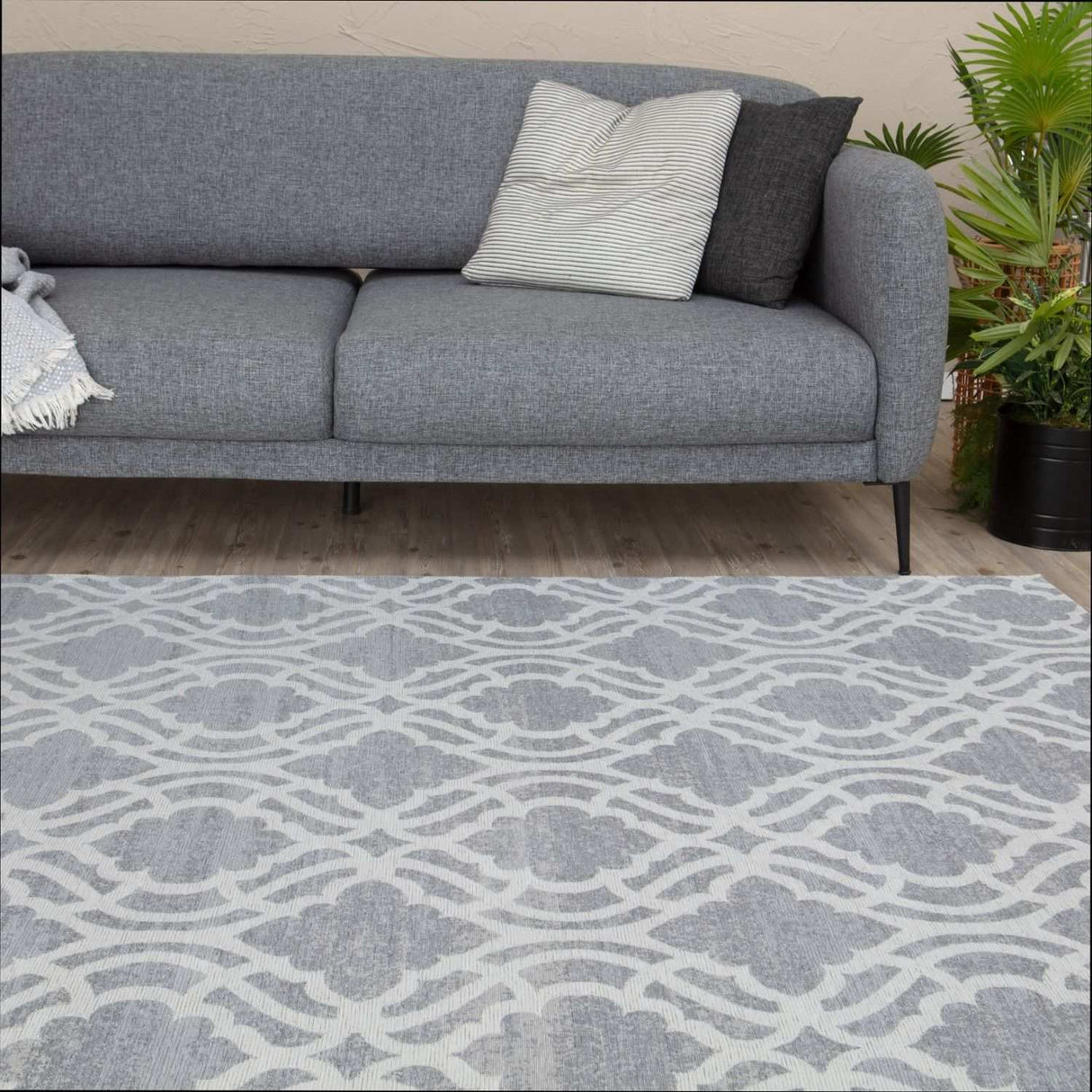 The Rugs Washable Rug Carina Grey 6901G