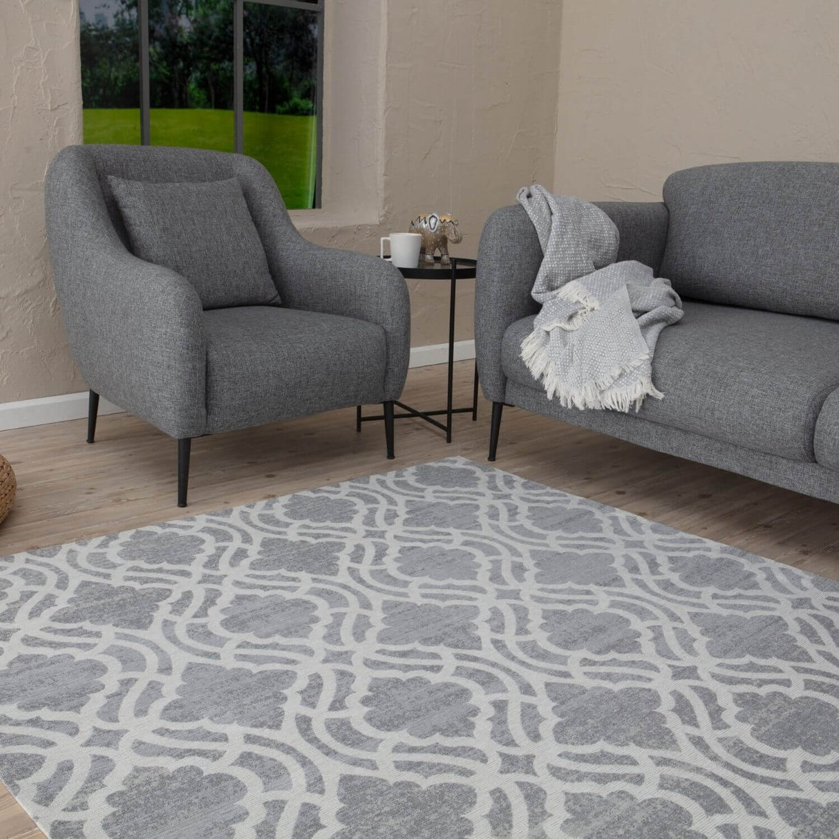 The Rugs Washable Rug Carina Grey 6901G