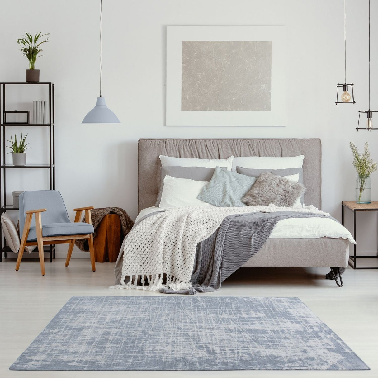 Washable Blue Rug Carina 6923 | Easy-Care | The Rugs