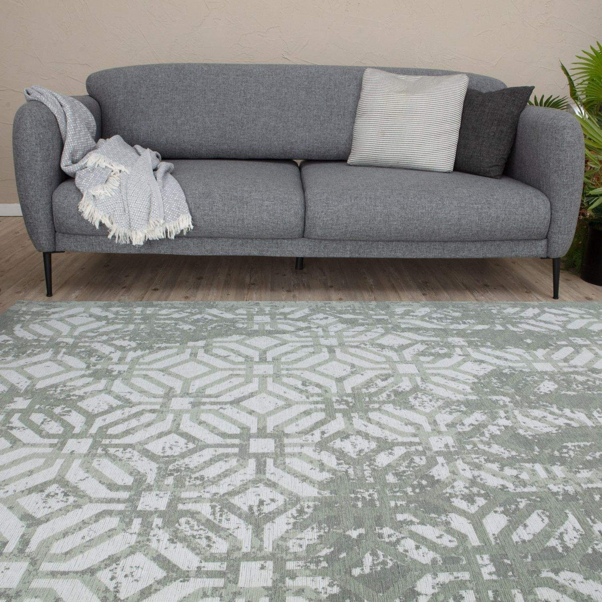 The Rugs Washable Rug Carina Green | 6934