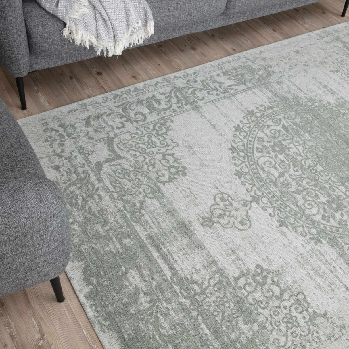 The Rugs Washable Carina Green 6944 Rug
