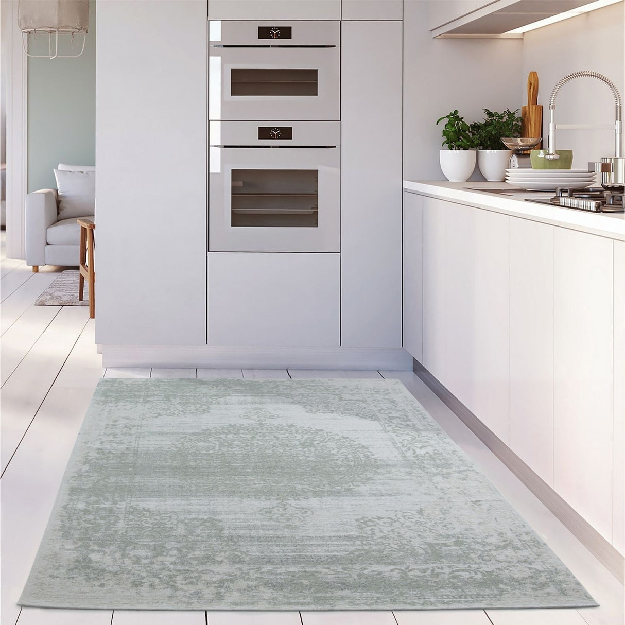 The Rugs Washable Carina Green 6944 Rug