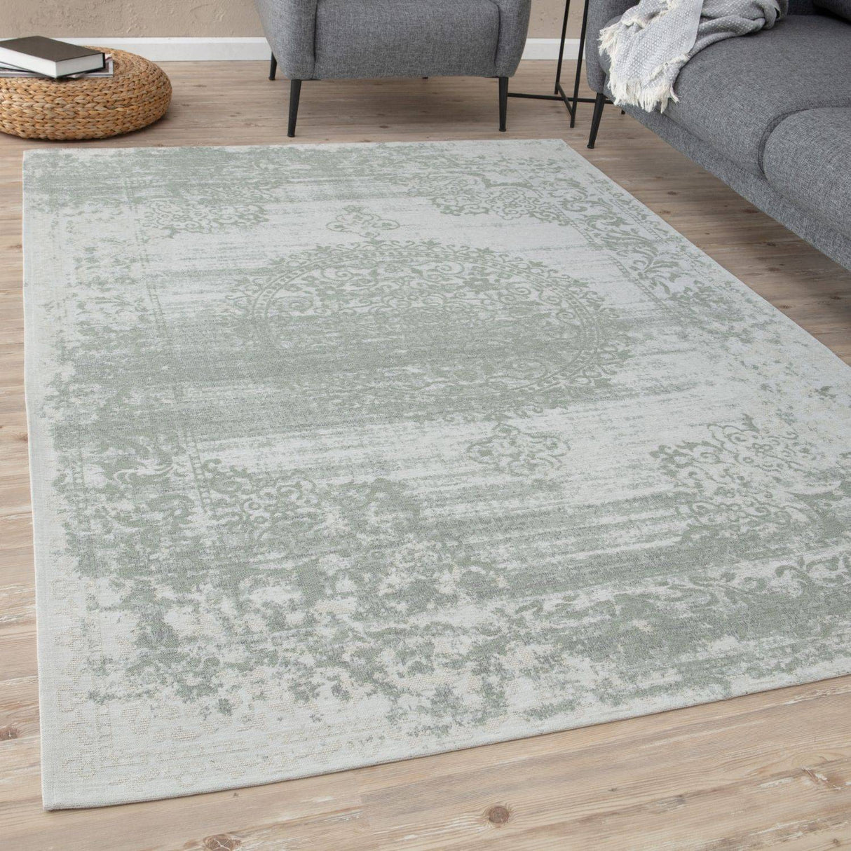 The Rugs Washable Carina Green 6944 Rug
