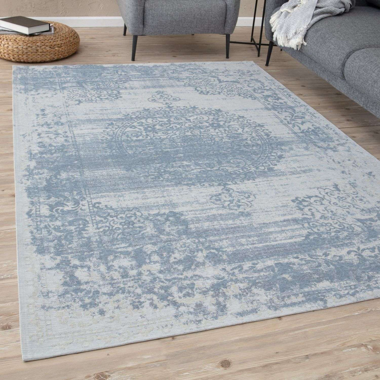 Washable Rug Carina Blue 6945 by The Rugs