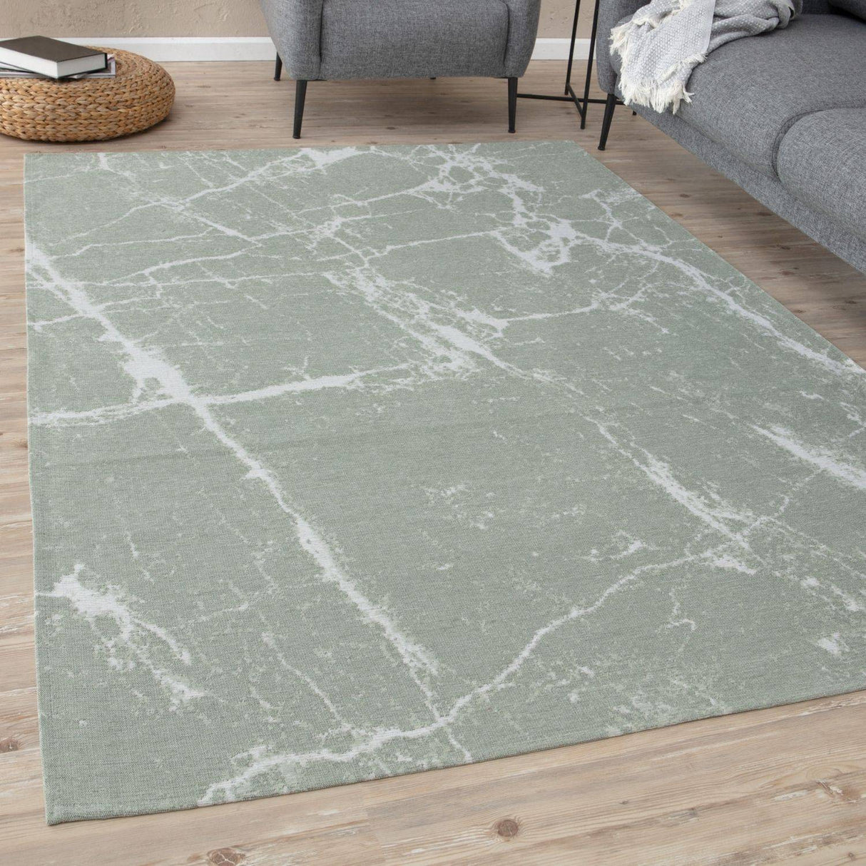 Washable Rug Carina Green 6954 by The Rugs