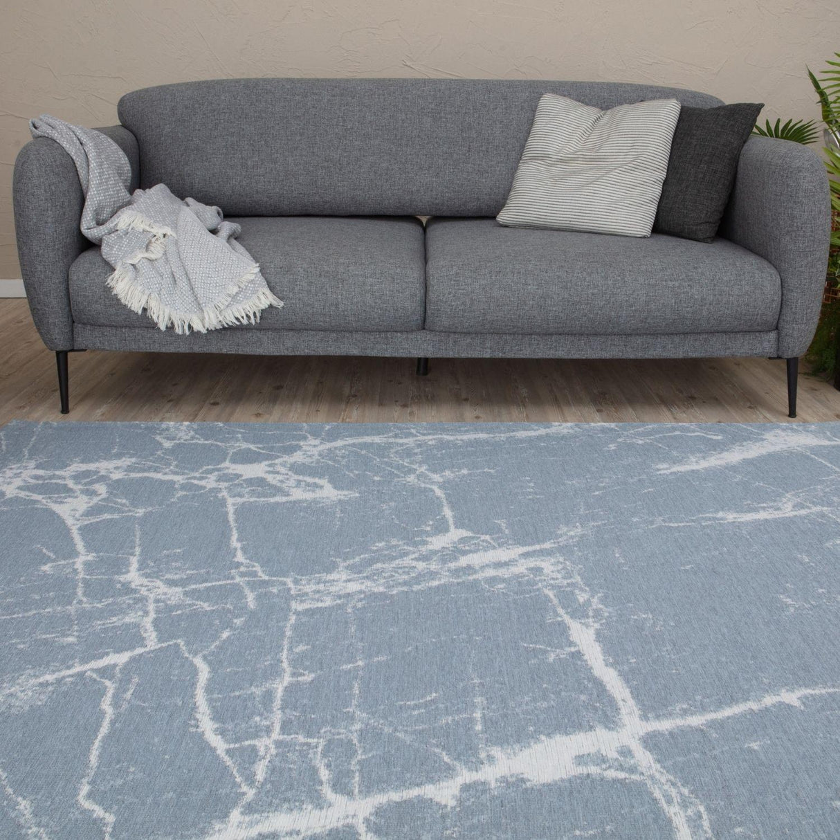 The Rugs Washable Rug Carina Blue | 6955
