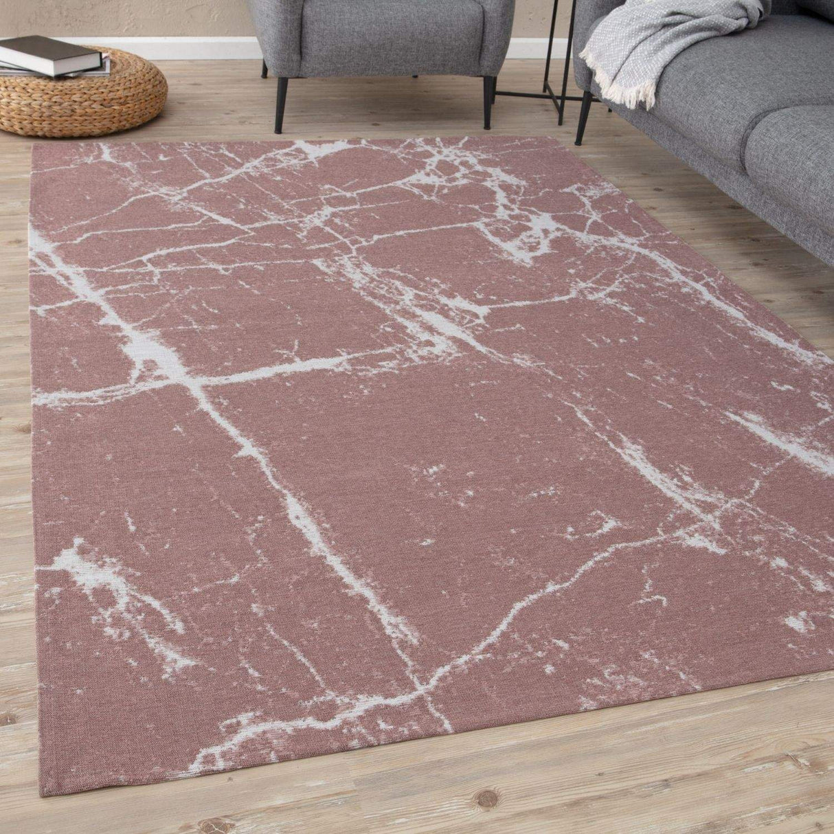 Washable Rug Carina Pink 6956 by The Rugs