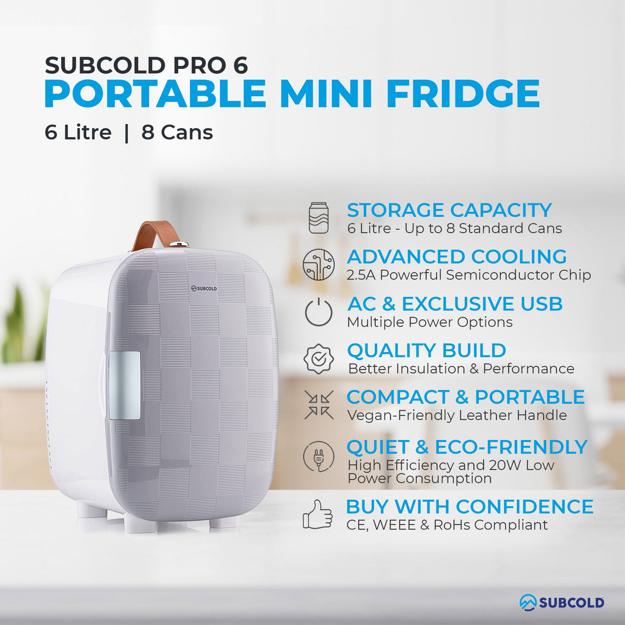 Subcold Pro Mini Fridge - 6L