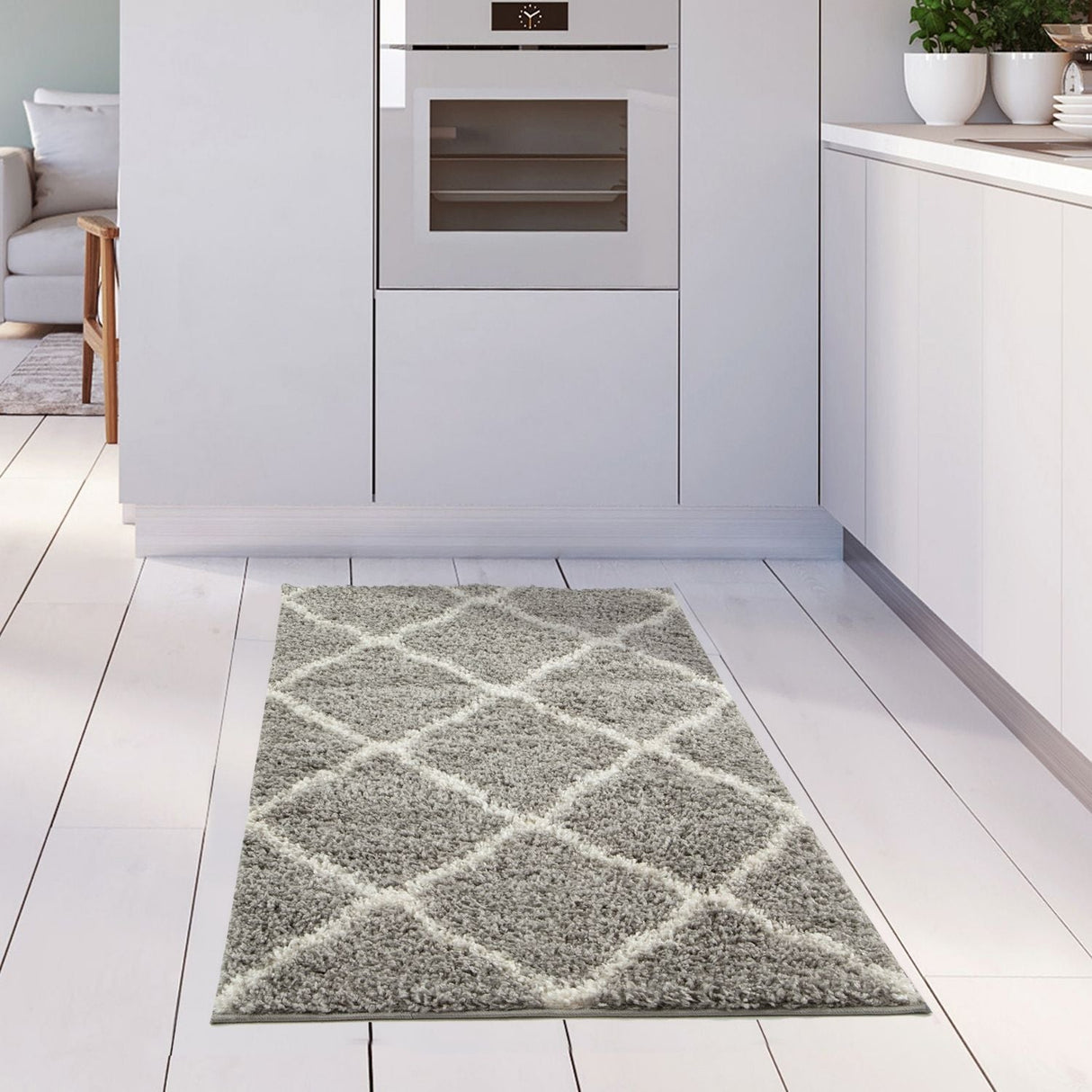 Moroccan Grey Shaggy Rug by The Rugs | 710