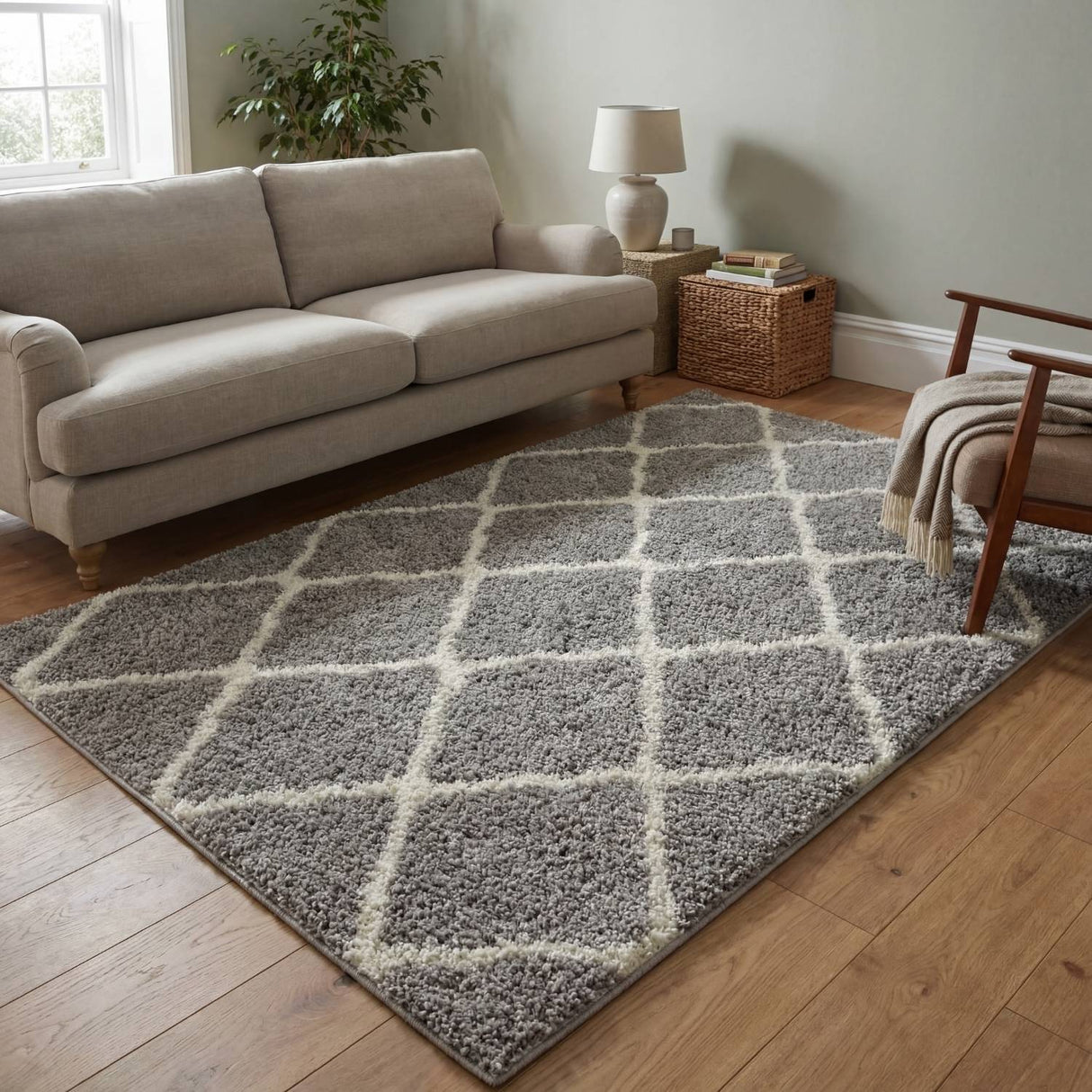 Moroccan Grey Shaggy Rug by The Rugs | 710