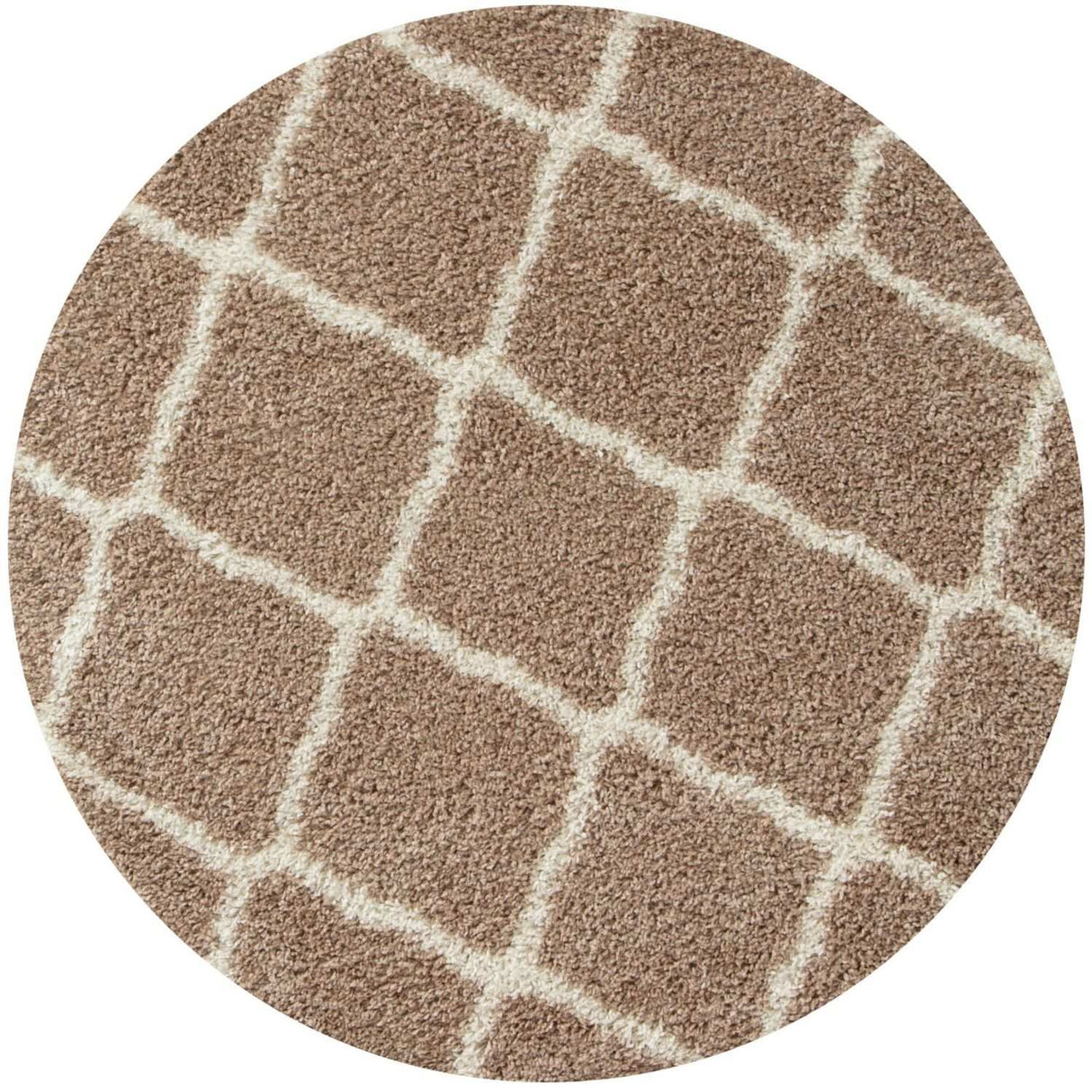 Moroccan Beige Shaggy Rug 720 by The Rugs