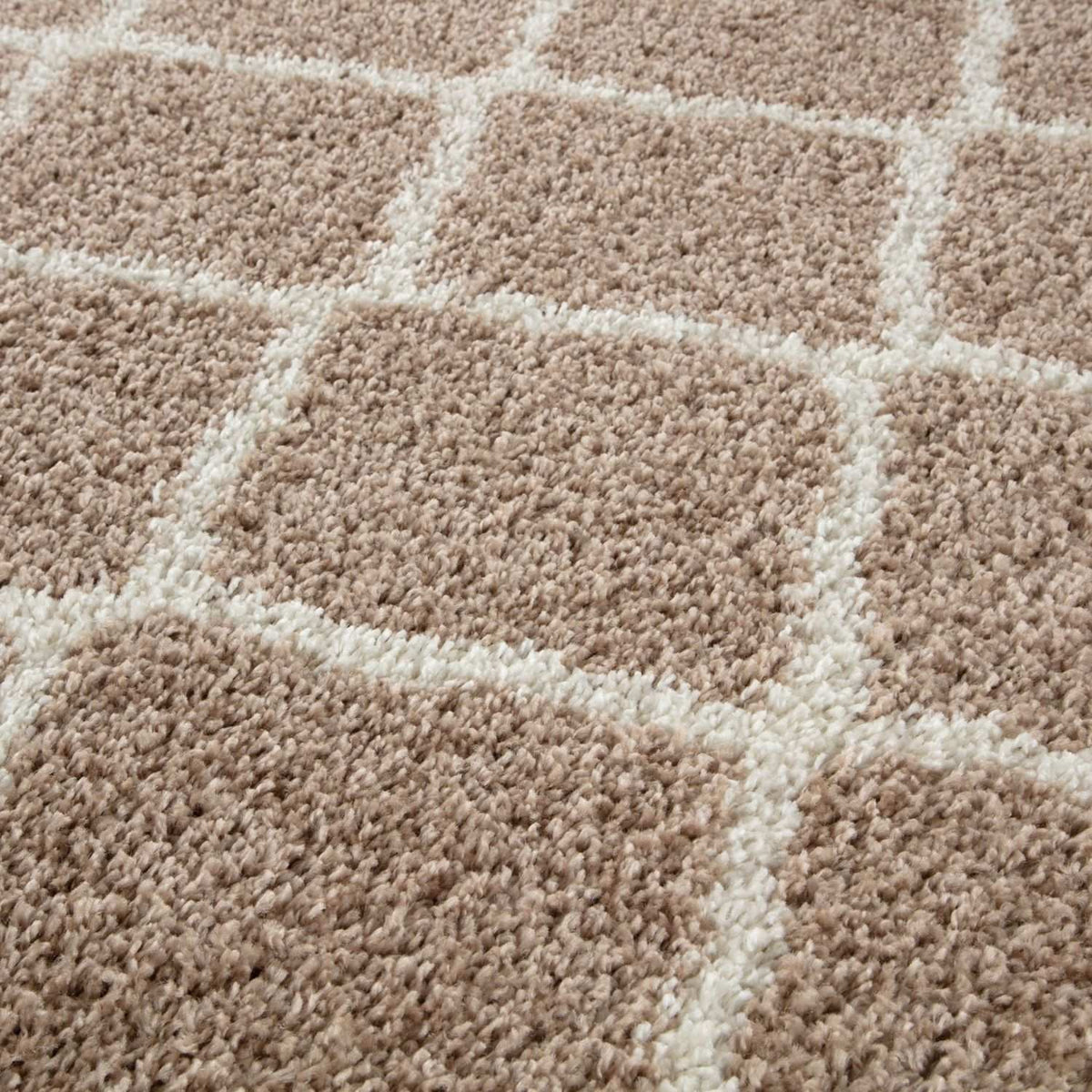 Moroccan Beige Shaggy Rug 720 by The Rugs