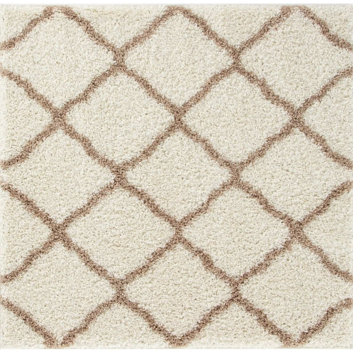 Moroccan Ivory Shaggy Rug 730 by The Rugs