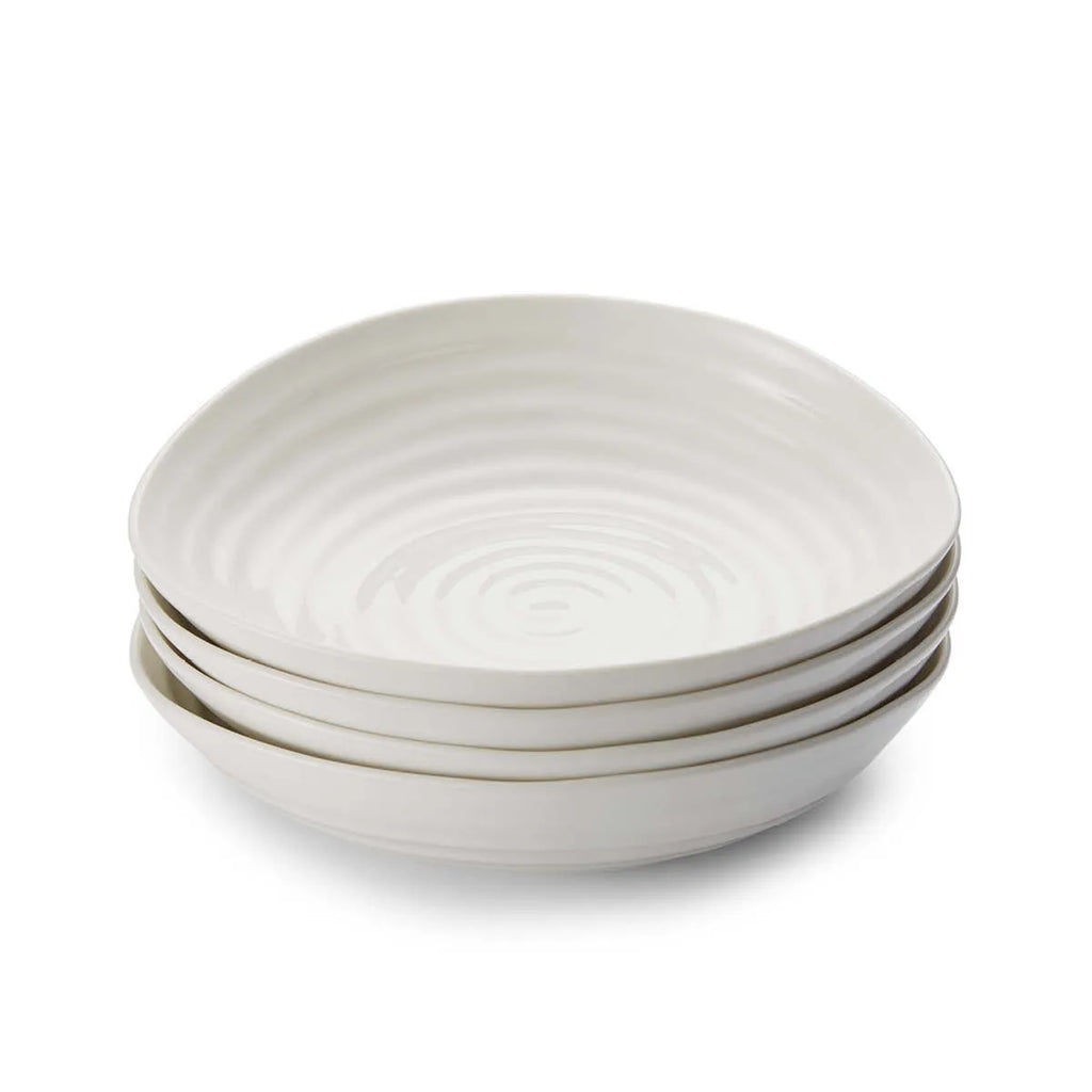 Portmeirion Sophie Conran Porcelain Pasta Bowl, Set of 4, White