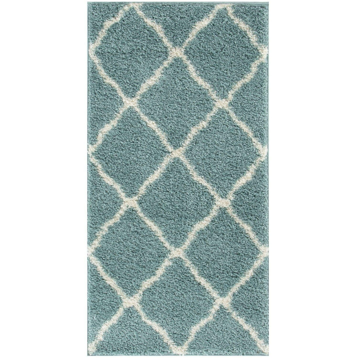 Moroccan Duck Egg Blue Shaggy Rug | 750