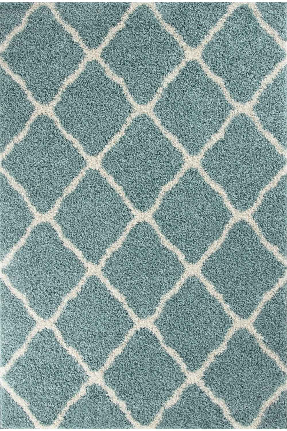 Moroccan Duck Egg Blue Shaggy Rug | 750