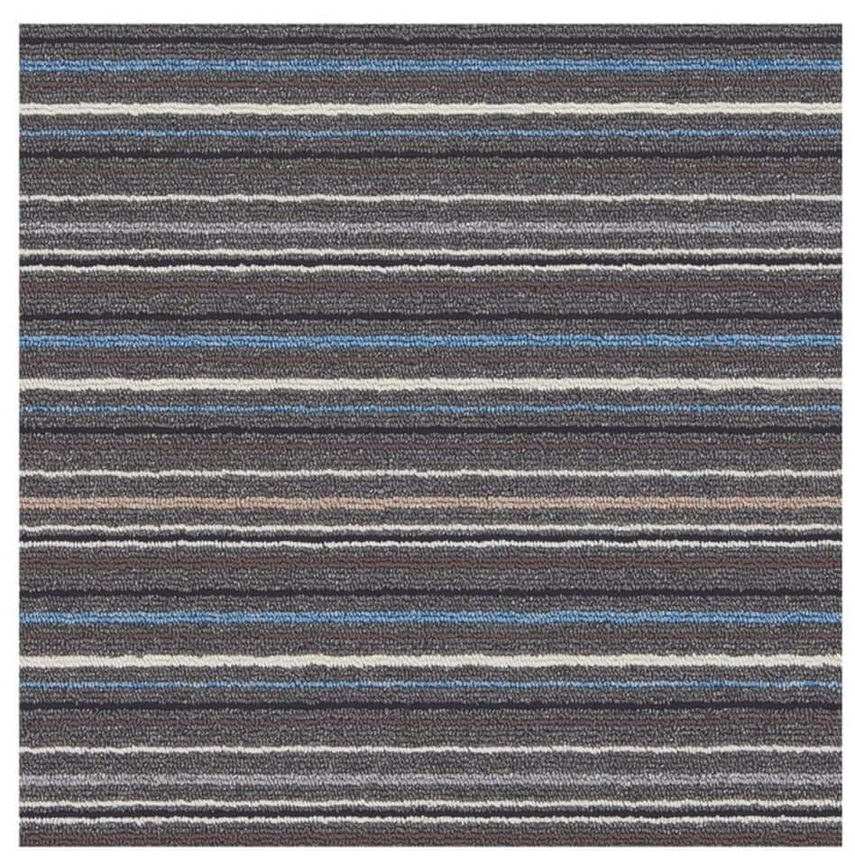 Stockholm Lead/Light Blue Washable Mat | The Rugs